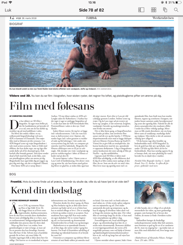 4DX Tomb Raider WA marts 2018