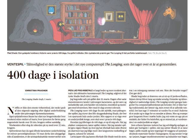 400 dage i isolation skærmbillede